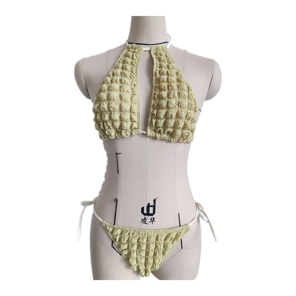 Женские летние комплекты бикини из 2 предметов бюстгальтер без рукавов с