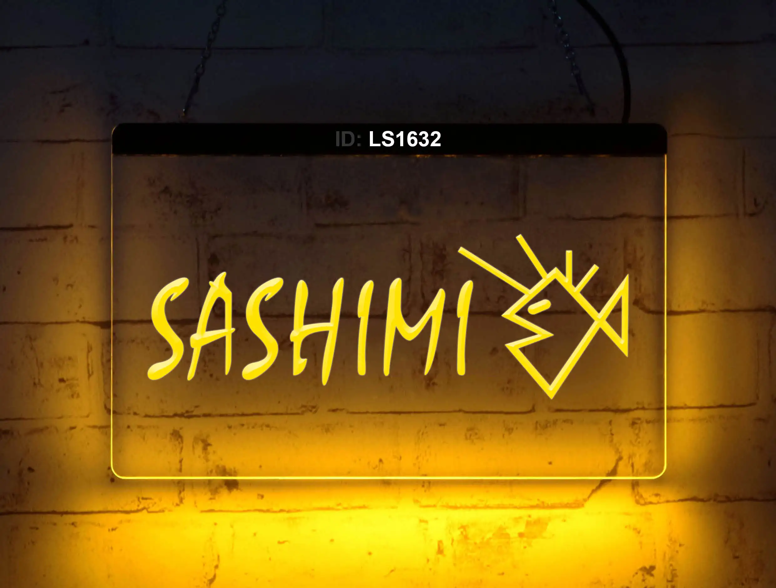 LS1632 сашими суши бар Япония еды светильник вой знак 3D гравировка LED неон 8 цветов -
