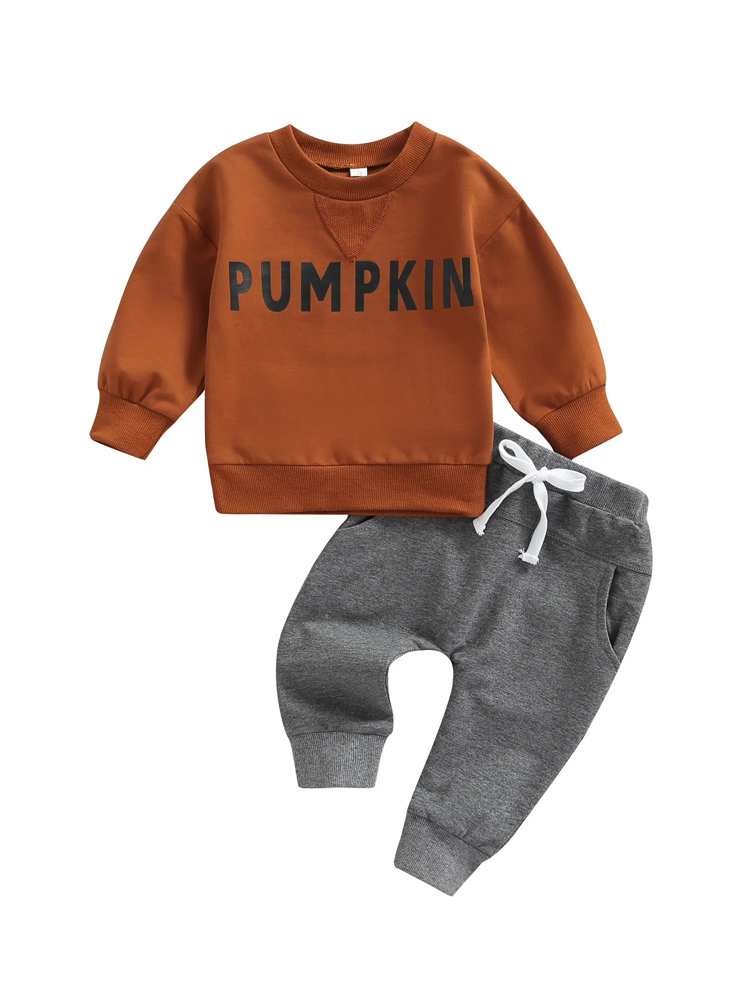 

Комплект одежды из 2 предметов для маленьких мальчиков и девочек, свитшот с длинным рукавом и штаны