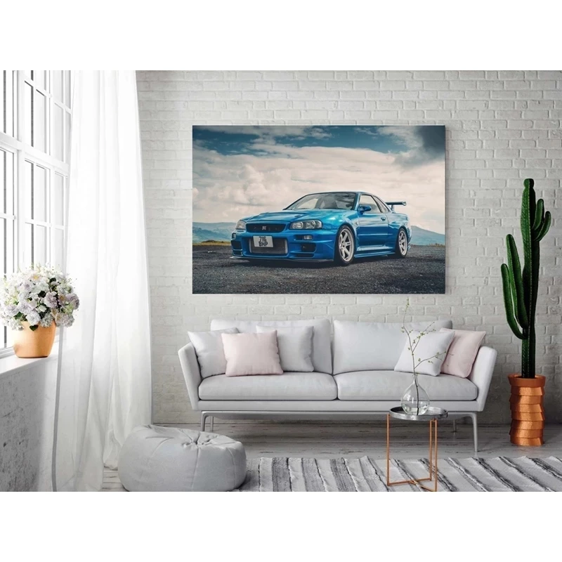 

Home Decor Supercar Nissans Skyline GTR R34 Canvas Painting Picture Wall Art Prints Modular Poster For Living Room Frame Artwork