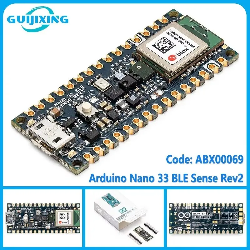 Плата разработки Arduino Nano 33 BLE Sense Rev2 ABX00069 AI nRF52840