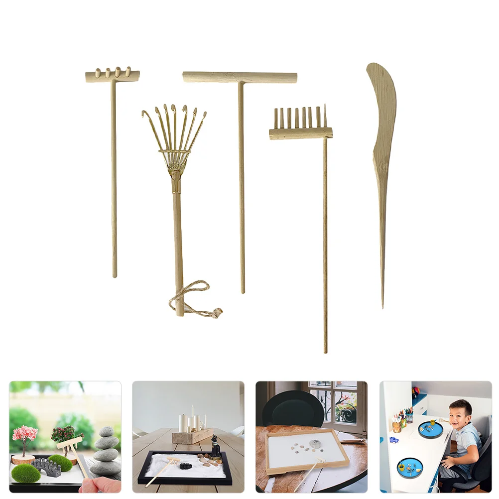 

Miniature Zen Garden Rake Sandbox Tools Zen Garden Rakes Zen Decoration Tea Set Scenery Props Sandbox Rake