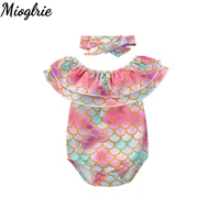 baby girl swimsuit ruffles fly sleeves swimwear toddler bathing suit infant girl sunsuit beach wear for 0 12m