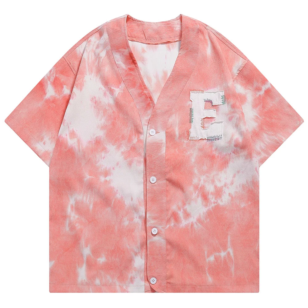 

Мужская рубашка с V-образным вырезом и коротким рукавом