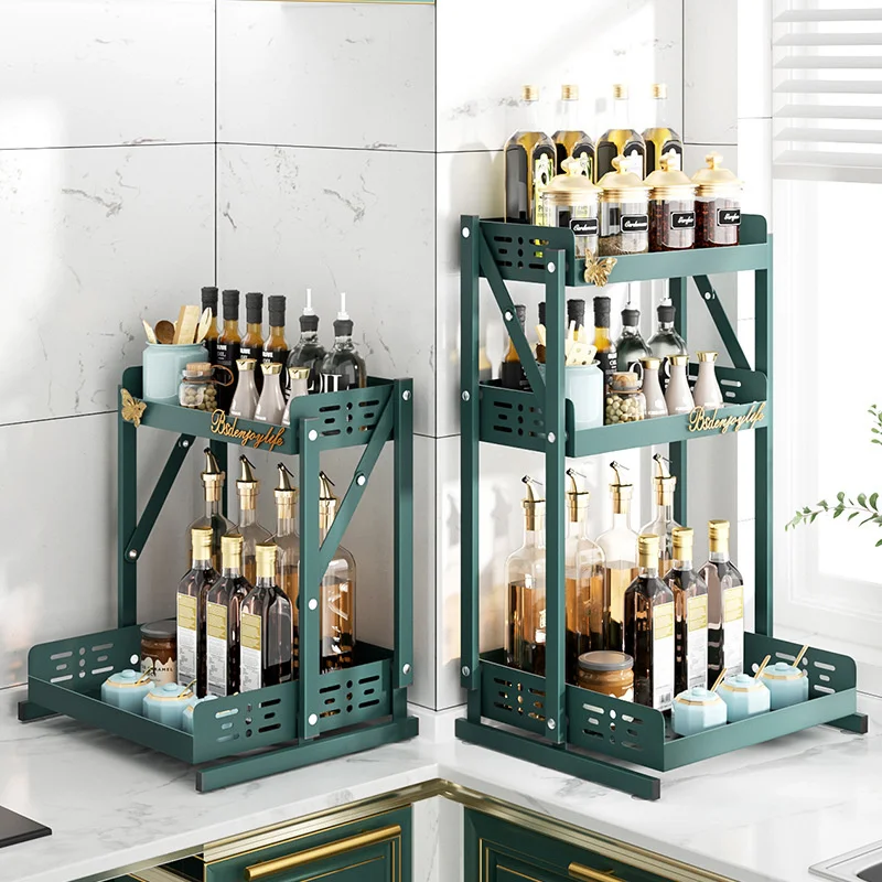 

Multi-functional Folding Shelf Storag Multi-Layer Storage Rack Rotating Multi-Layer Movable Floor-Standing Storage Rack