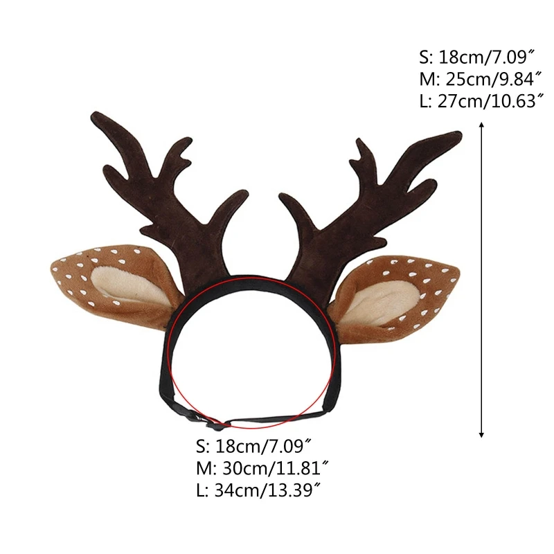 Милый реквизит для фотосессии коричневая рождественская повязка на голову с
