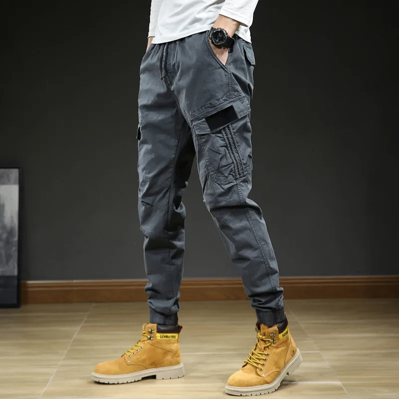 

Multi Function Outdoor Military Retro Multi Pocket Cargo Pants Man Classic Compass Armband Embroidered Camouflage Men Pants