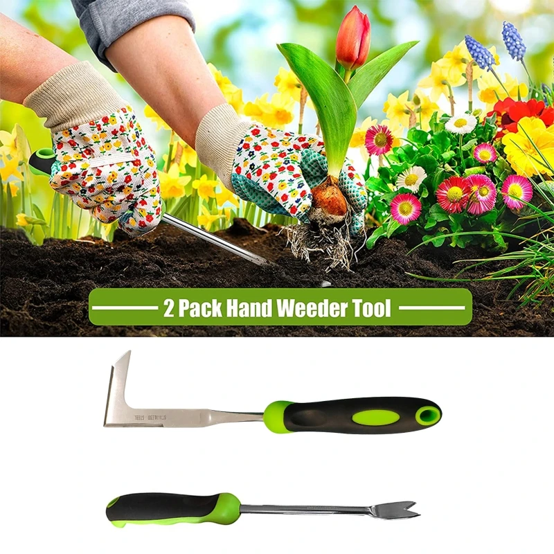 

Manual Weeder Outdoor Manual Gardening Tool for Planting and Weeding with Gloves Weeding Lady Tools
