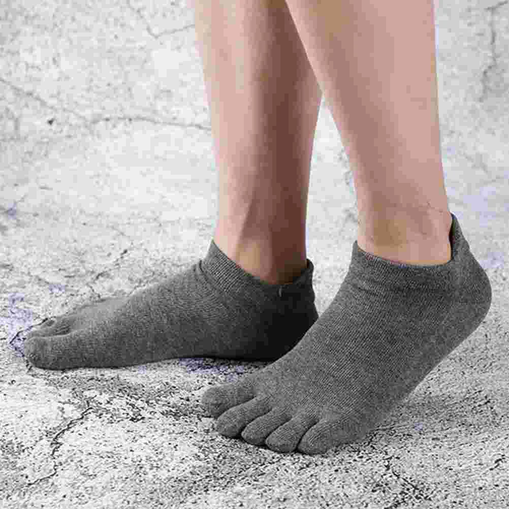 4Pairs Men Five-toed Short Socks Soft Cotton Socks Men Socks Five-toed Socks Breathable Toe Socks for Gift Men