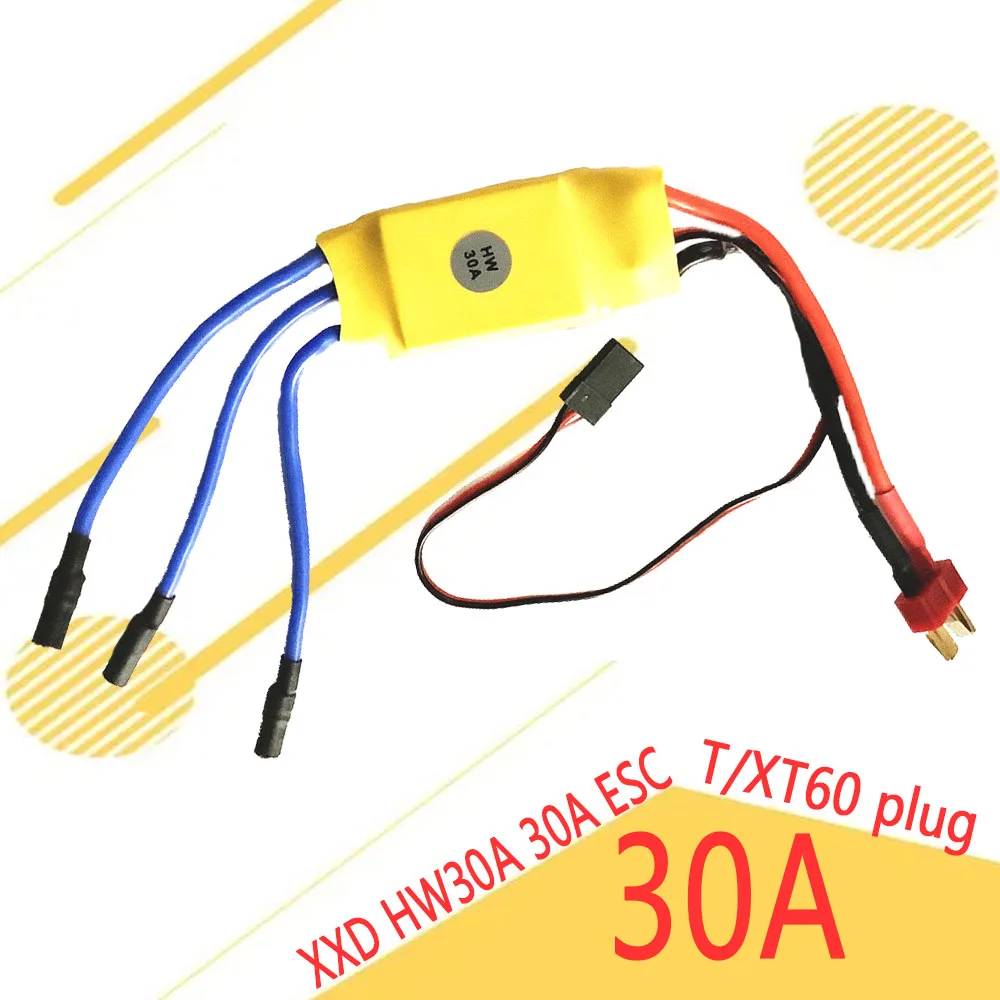 

XXD HW30A Brushless Motor Speed Controller 30A ESC With T/XT60 plug for FPV F450 Mini Quadcopter Drone Helicopter Boat