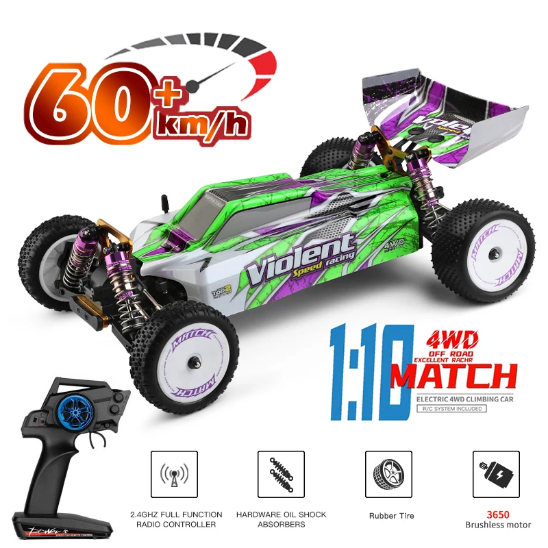 

Electric 45KM/H Metal 4WD Off-Road WLtoys Or High-Speed RC Chassis Car 104002 104001 3650 Racing Car 60KM/H Brushless 2.4G Drift