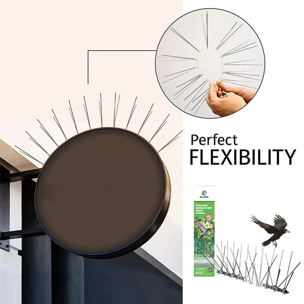 

25CM Stainless Steel Bird-repeller Pigeon Spikes Spike Get Rid Of Pigeons Scare Birds Pest Control Household Bedroom Protection