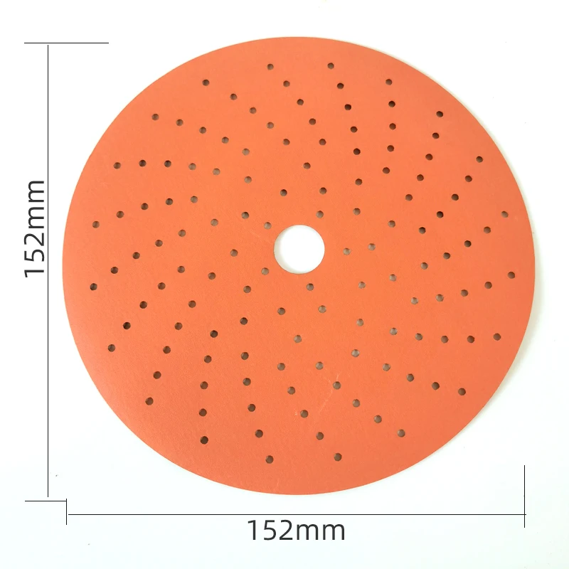 Sandmox  518  Genuine  6 Inch  Round Back Velvet Orange Porous Dry Sandpaper 152MM Car Atomic Ash Polishing