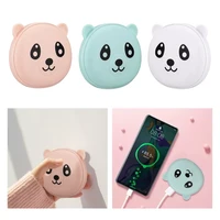 cute cartoon panda bear winter mini hand warmer 2 in 1 3600mah rechargeable pocket mobile power bank reusable electric handy