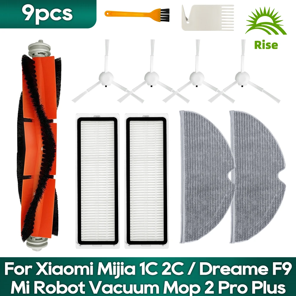 

Совместимо с Dreame F9, Xiaomi Mijia 1C 2C 1T STYTJ03ZHM Аксессуары Запасные части Роликовая щетка Фильтр Гепа Салфетка для уборки