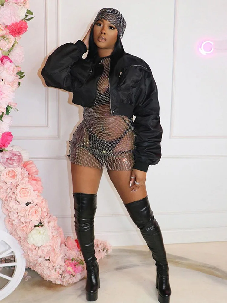 

Куртка женская, однотонная, костюмы для бейсбола, с карманами, осенняя, короткая