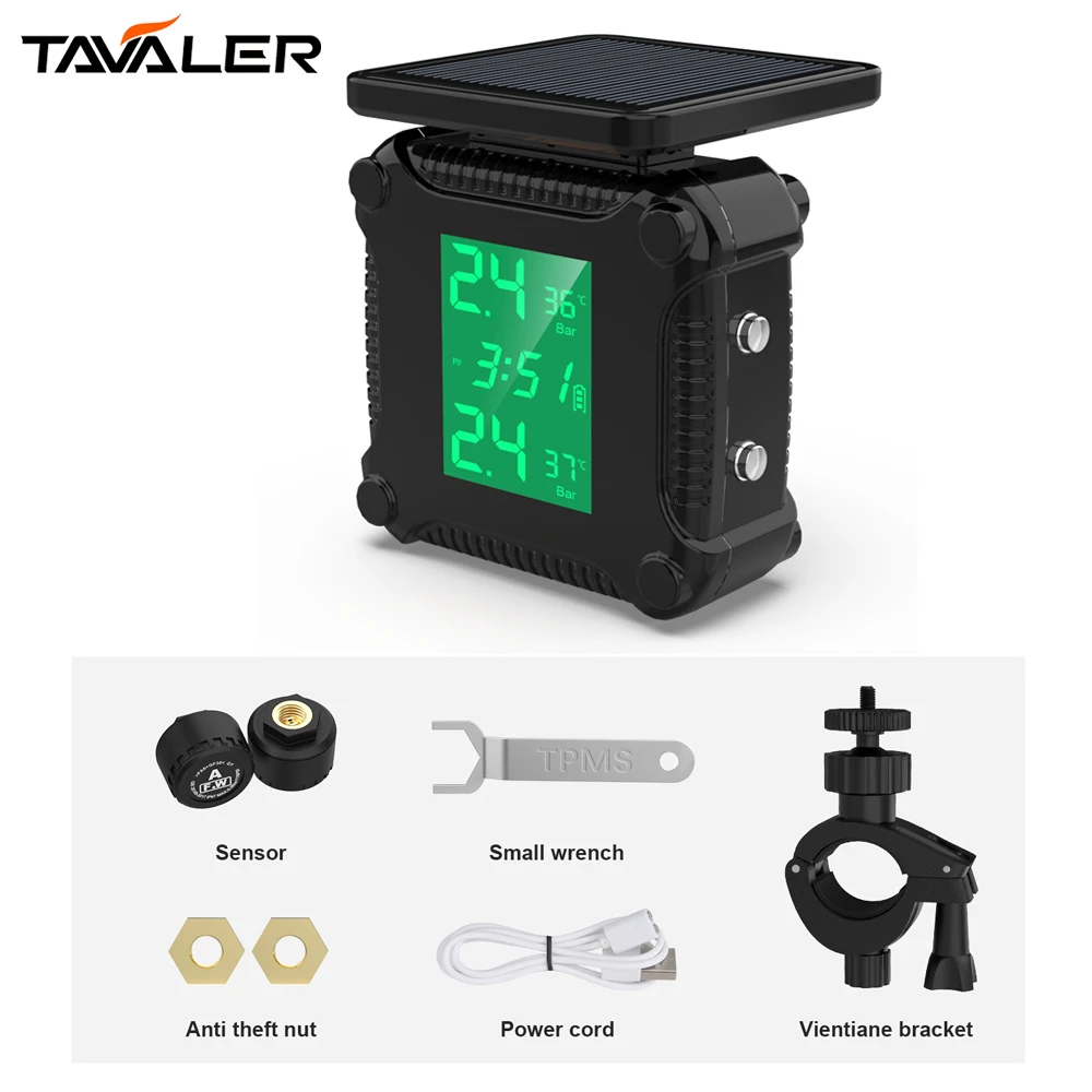 Внешний монитор давления в шинах для мотоцикла 8 бар фунтов на квадратный дюйм