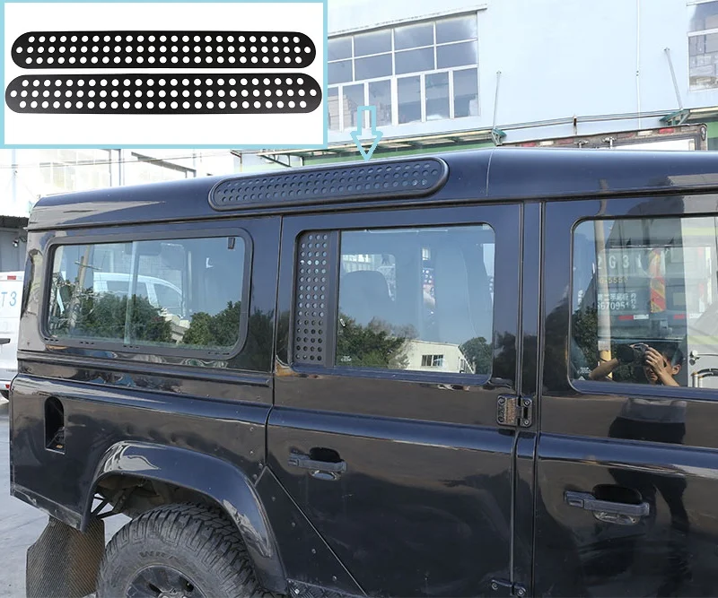 For Land Rover Defender 90 110 130 2004-2018 Alloy Black Car Rear Roof ...