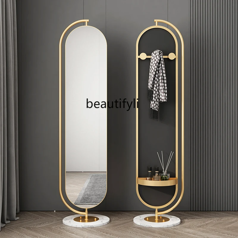 

CXH Floor Mirror Girls' Bedroom Rotatable Ins Wind Net Red Full-Length Mirror