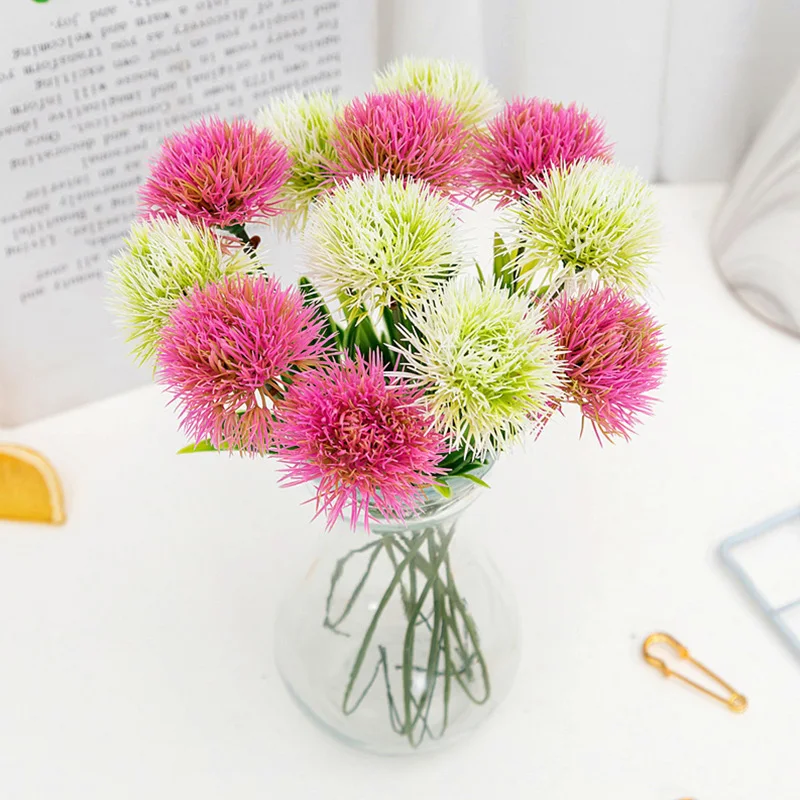 34cm Artificial Dandelion Flower Single Simulated Plant Hyacinth Flower Wedding Decoration for Home Party Hotel Garden Decor