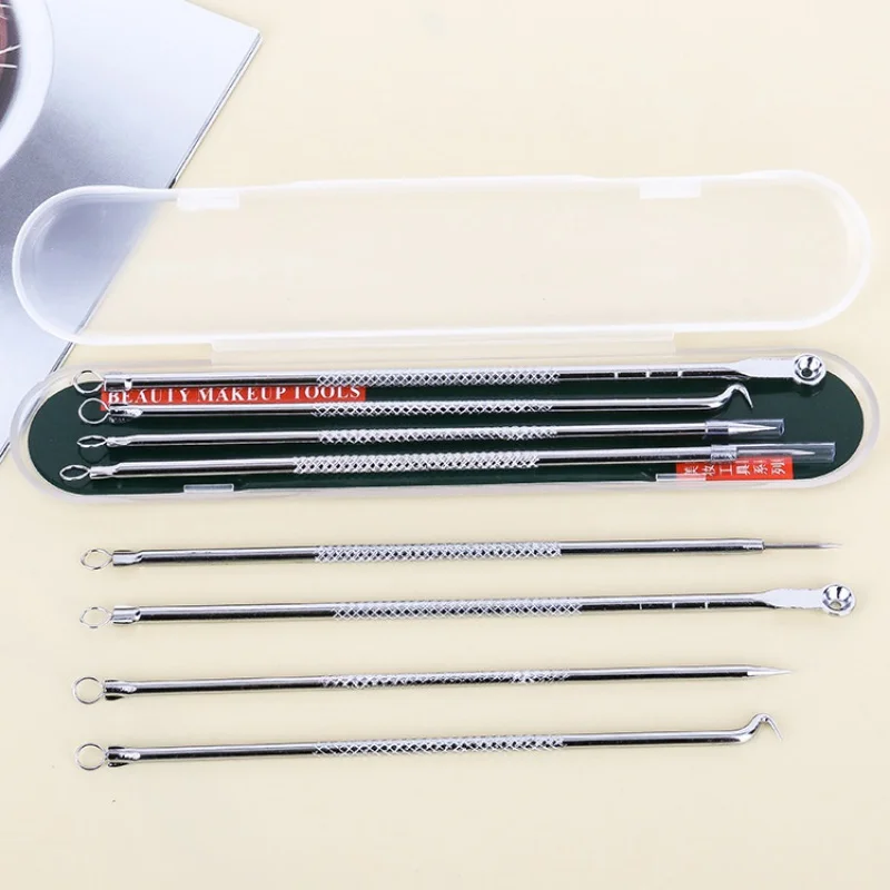 

4 Blackout Remover Kit, Beauty Tools Stainless Steel Pimple Acne Extractor