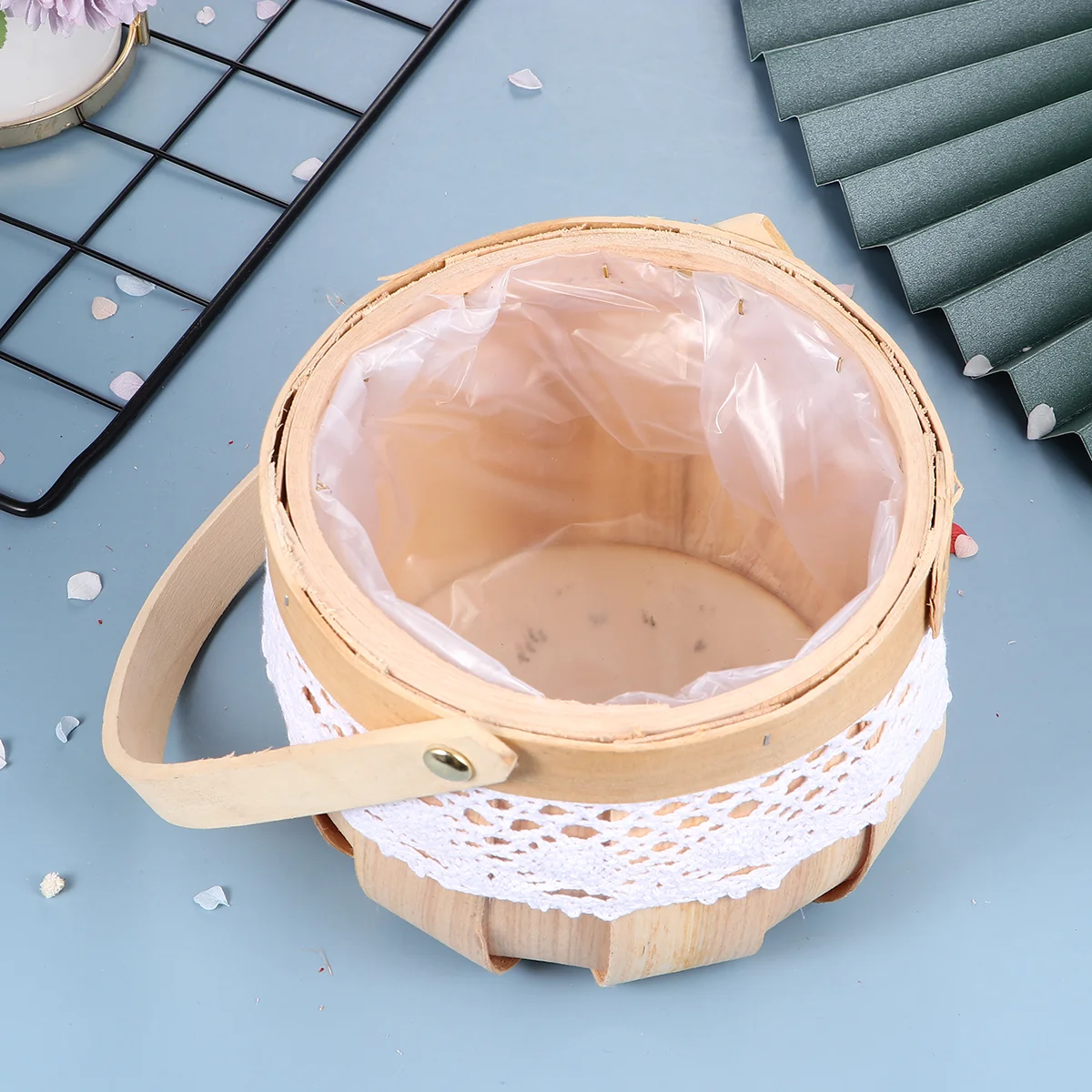 

1PC Woven Eco-Friendly Decor Portable Rustic Storage Basket for