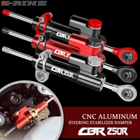 universal motorcycle cnc aluminum adjustable steering damper stabilizer for honda cbr250r cbr 250r 2011 2019 2012 2013 2014 2015