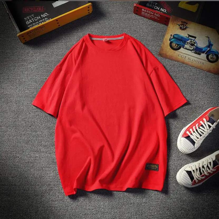 

2023HOT 2019 New LJ99 Summer Men T-shirts Solid Color Slim Fit Short Sleeve New O-neck Tops Basic TShirts Brand Clothing