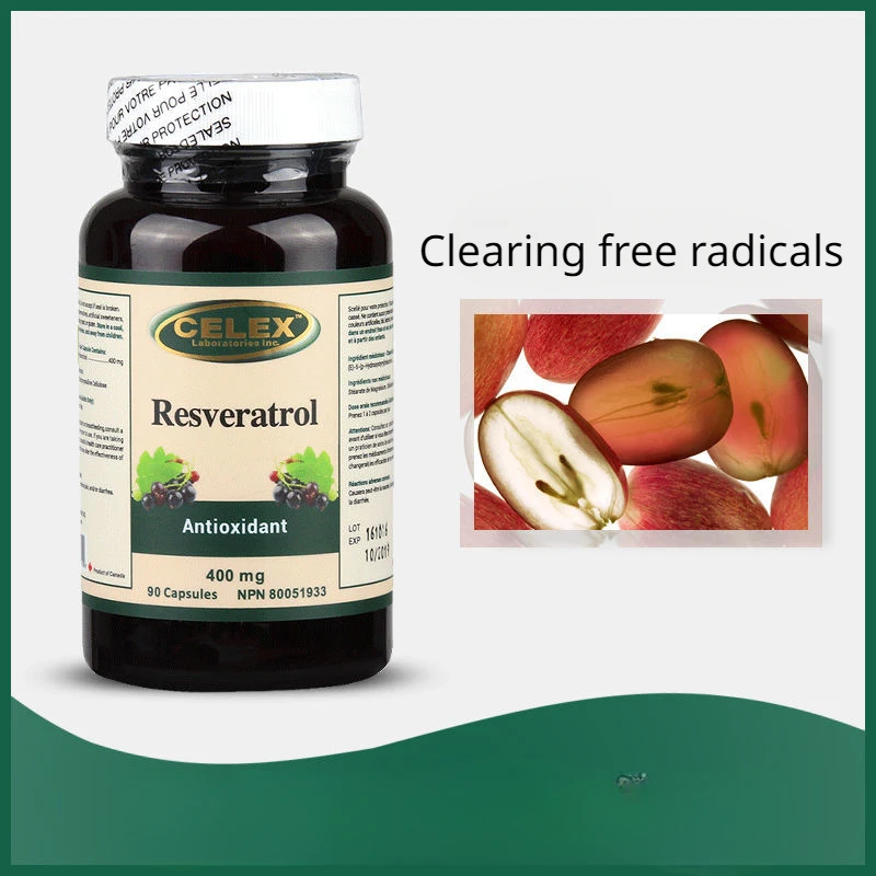 

1 Bottle 90 Capsules Canadian Resveratrol Grape Seed Essence Capsule 400M and G * 90 Capsules Can Improve Skin Whitening