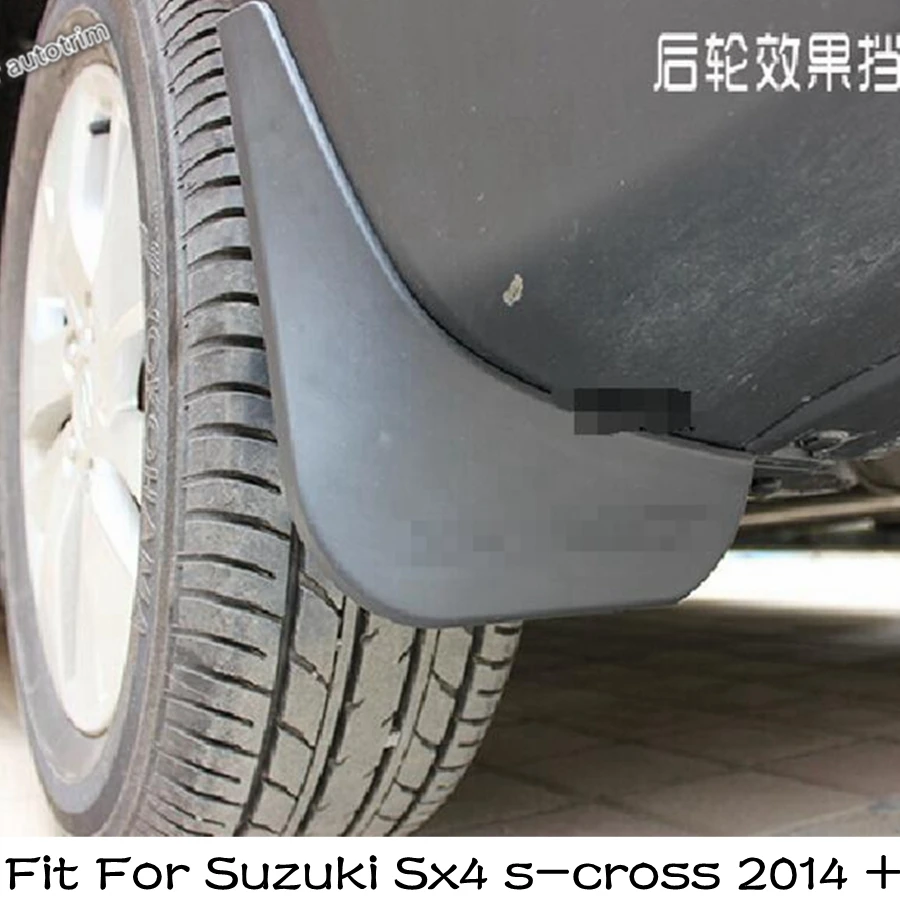 

Front + Rear Mud Guard Mudguards Splash Flaps Plastic Protective Cover Kit Fit For Suzuki Sx4 s-cross 2014 - 2021 Exterior Parts