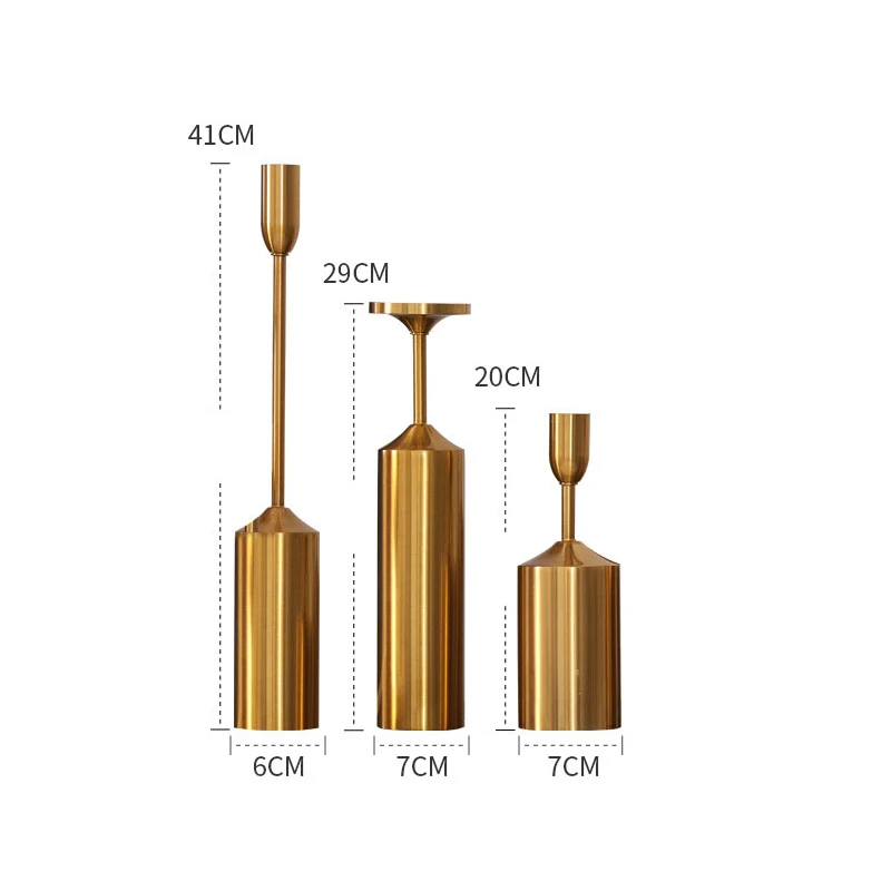 

Настольные подсвечники Flone, набор из 6 штук, золотой, металл