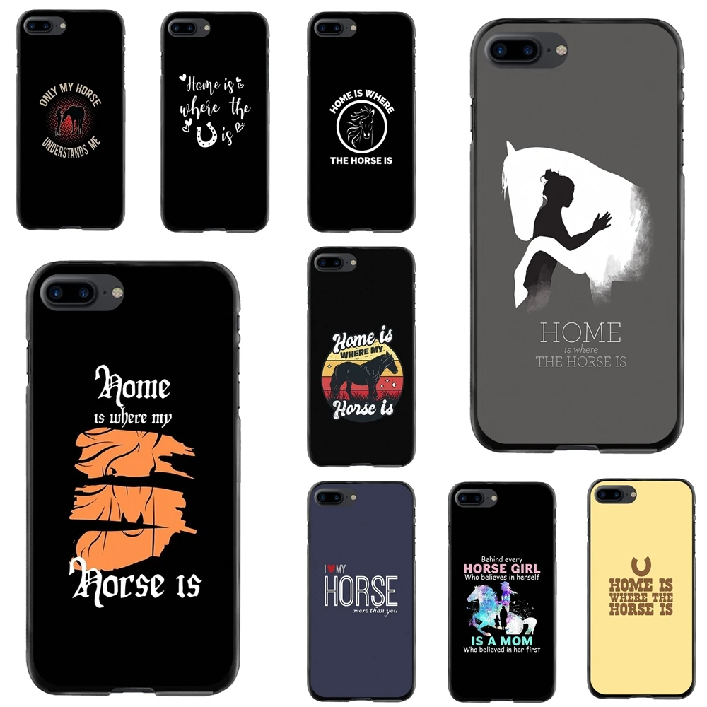 

Hard Phone Case For iPod Touch iPhone 11 12 Pro MAX 4S 5 5S SE 6 6S 7 8 Plus X XR XS Home Is Where The Horse Is