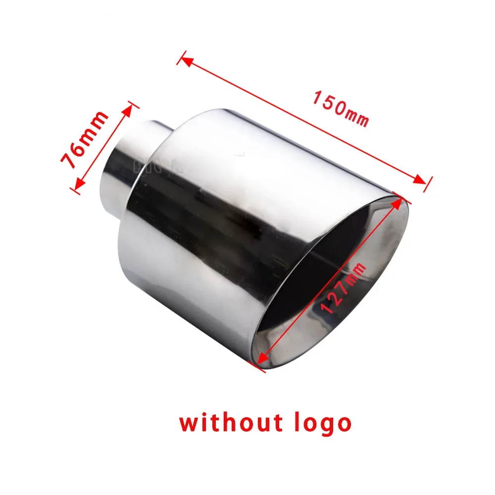 

Наконечник выхлопной системы автомобиля из нержавеющей стали, 76 мм, наклонный выход, 127 мм, универсальный глушитель, хвостовое горло