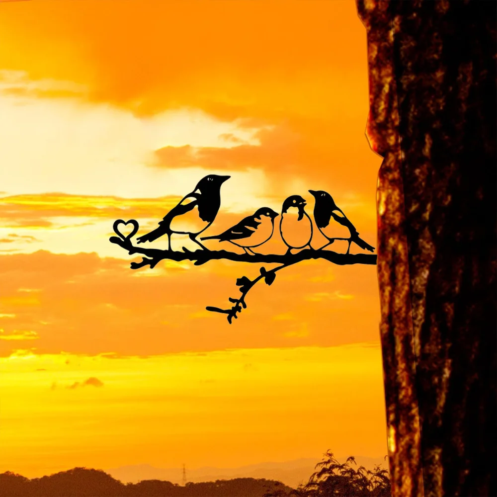 Элегантный Металлический Декор Для Садовых Кольев С Четырьмя Элементами