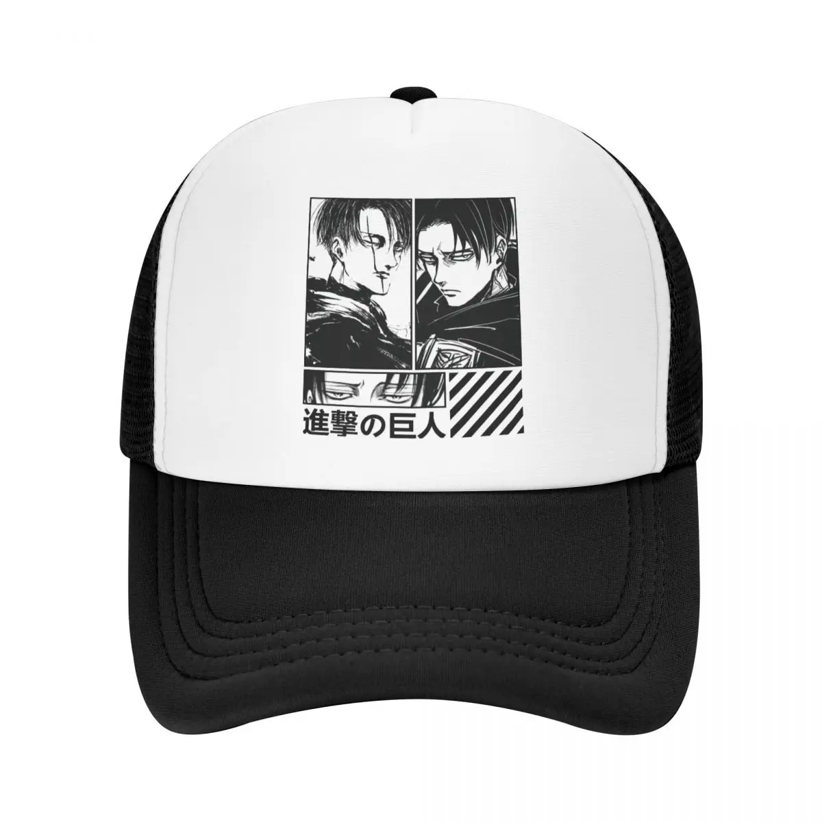 

Levi Attack On Titan Trucker Hat Men Women Adjustable Anime Manga Shingeki No Kyojin Baseball Cap Sports Sun Hats Snapback Caps