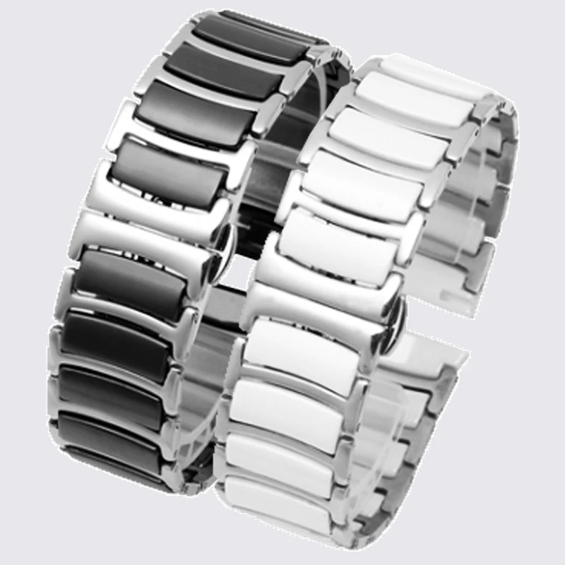 Universal Replacement Strap 16/18/20/22mm Men's And Women's Fine Steel Clearance Ceramics Watch Band