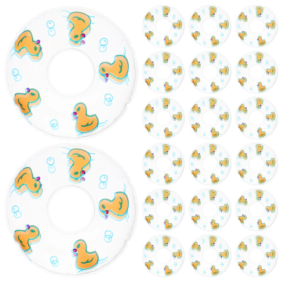 

20pcs Mini Swim Rings Ornaments House Mini Floating Swim Rings Models