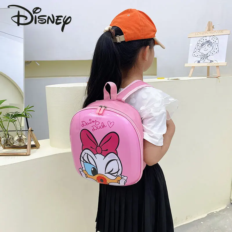 Disney New Children's Backpack Fashion High Quality PVC Eggshell Bag Cartoon Cute Versatile Lightweight Student Backpack