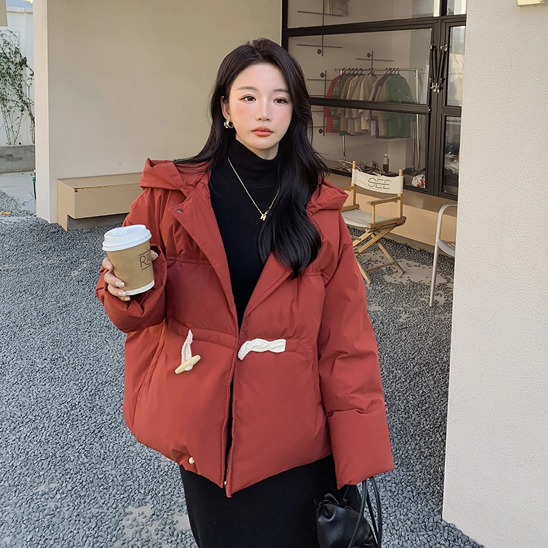 UMI MAO 90 пуховик на белом утином пуху осень-зима корейское издание винно-красный
