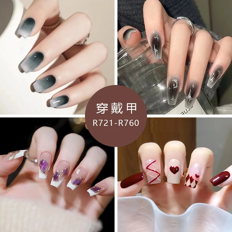 

Love Sweet Girls' Temperament Nail Enhancements with White Imitation Nails To Avoid Wear and Wear Nails