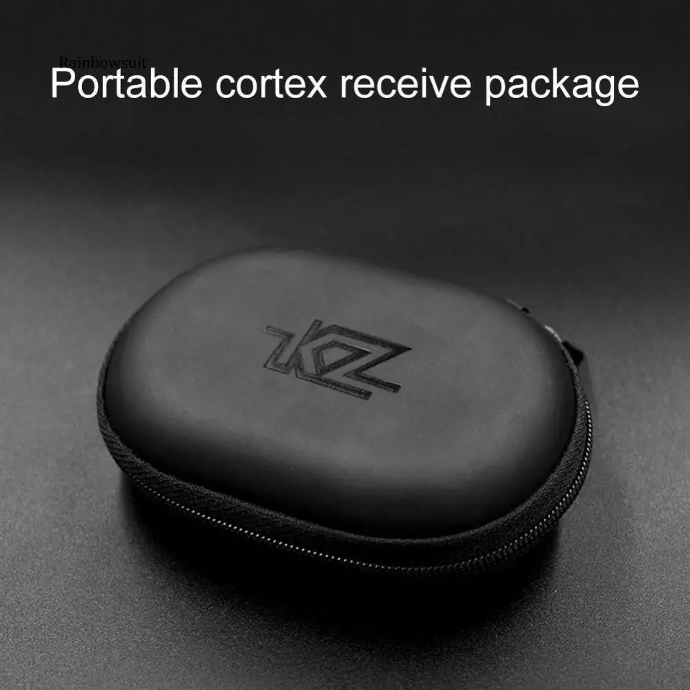 

KZ Portable Waterproof Faux Leather Earphone Cable Storage Bag Case Organizer Portable Earphone Cable Storage Bag Faux Leather
