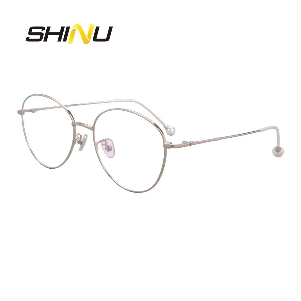 SHINU Fashion Decorative Ladies Computer Glasses Women Anti Blue Light Eyeglasses Stop Eye Strains Antifatigue Eyewear custom