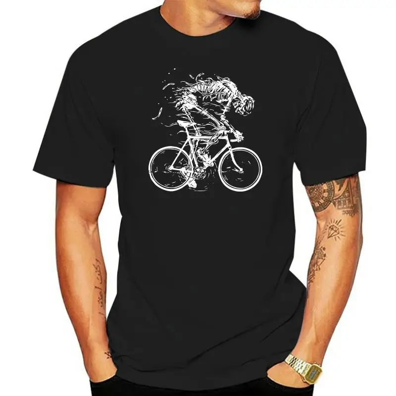 

Skeleton Skull Cycle T-Shirt Men Camisas Cotton Tees Large Big Size Fitness T Shirts Classic Streetwear Tshirts