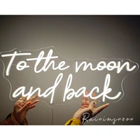 custom led to the moon and back flexible neon light sign wedding decoration bedroom home wall decor marriage party decorative