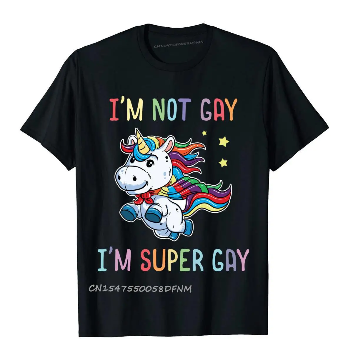 

Lgbt Funny Rainbow Unicorn Super T Shirts Cosie Retro Premium Cotton T Shirt Hip Hop For Men
