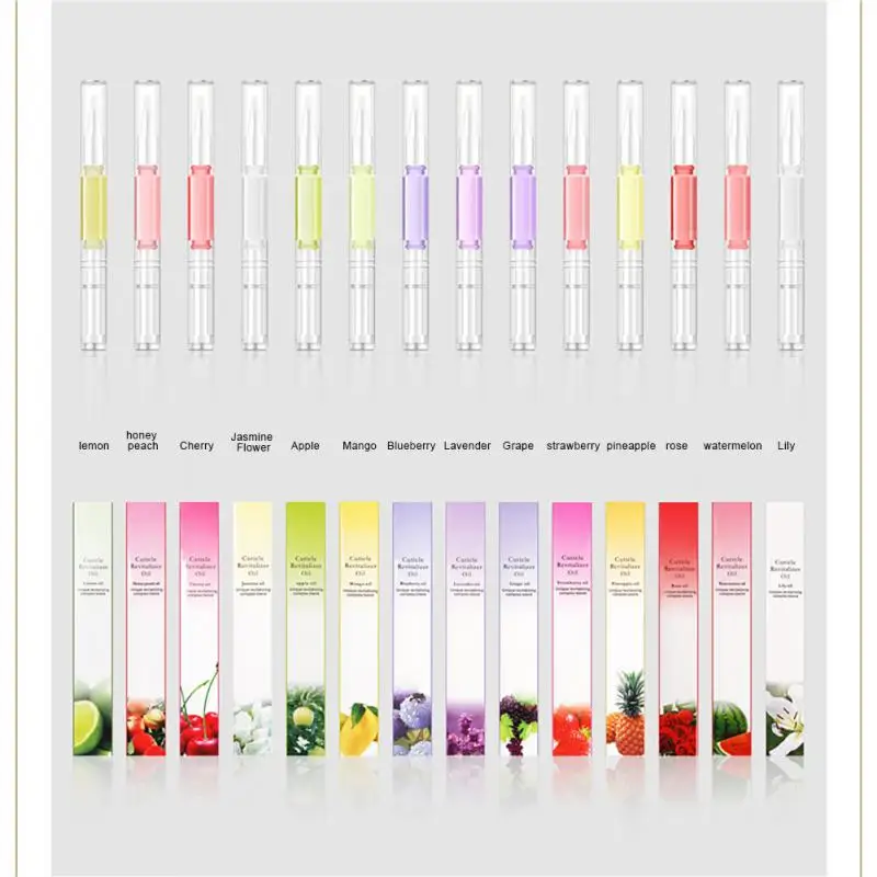 

14 Taste Nail Nutrition Oil Pen Prevent Agnail Nail Treatments Oil Cuticle Oil Fruit Smells Nourish Skin Softener Care Tools