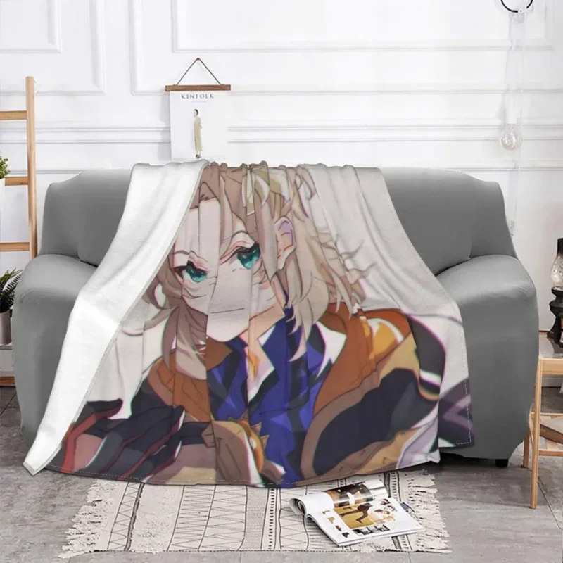 

Genshin Impact Smug Albedo Blankets Flannel All Season Portable Ultra-Soft Throw Blanket For Bedding Couch Rug Piece