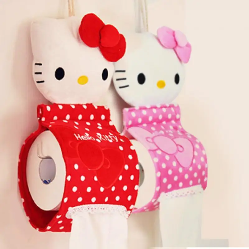 

Sanrios аниме Hellokitty Kawaii плюшевая коробка для ткани ткань мультфильм дом гостиная ванная комната влагостойкая коробка для хранения аксессуары