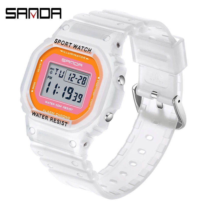 

SANDA Digital Men's Watches Chrono Alarm Calendar Sport Wrist Watch 5Bar Waterproof Male Electronic Clock relogio masculino