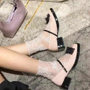 

Mary Jane women's shoes new spring French soft leather retro single shoes British style small leather shoes